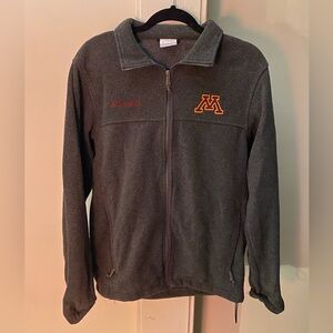 Columbia fleece zip-up with University of Minnesota logo